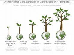 App environmental considerations in construction ppt templates