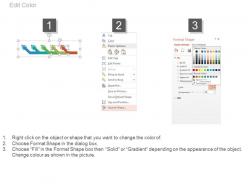 App five staged arrows process flow diagram flat powerpoint design