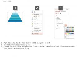 App five staged pyramid infographics and icons flat powerpoint design