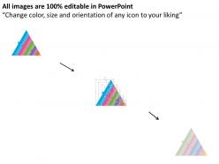 App five staged triangle infographics diagram flat powerpoint design