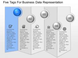 App five tags for business data representation powerpoint template