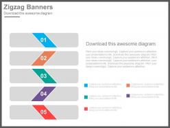 App five zigzag banners for business data analysis flat powerpoint design