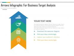 App four staged arrow infographics for business target analysis flat powerpoint design