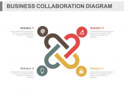 app Four Staged Business Collaboration Diagram Flat Powerpoint Design