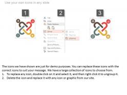 App four staged business collaboration diagram flat powerpoint design