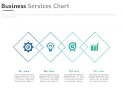 App four staged business services chart flat powerpoint design
