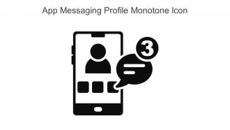 App Messaging Profile Monotone Icon In Powerpoint Pptx Png And Editable Eps Format