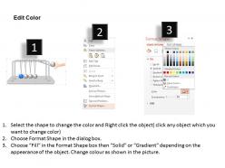 App newton cradle with five balls powerpoint template