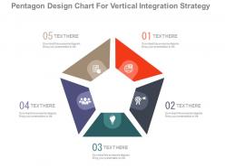 App pentagon design chart for vertical integration strategy flat powerpoint design