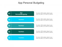 App personal budgeting ppt powerpoint presentation outline cpb