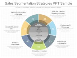 App sales segmentation strategies ppt sample