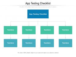 App testing checklist ppt powerpoint presentation pictures example cpb