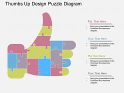 App thumbs up design puzzle diagram flat powerpoint design