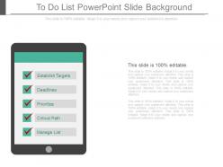 App to do list powerpoint slide background
