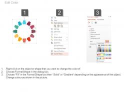 App twelve staged gear process infographics flat powerpoint design