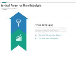App two staged vertical arrow for growth analysis flat powerpoint design