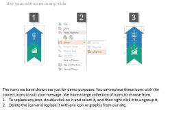 App two staged vertical arrow for growth analysis flat powerpoint design