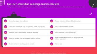 App User Acquisition Campaign Launch Checklist Optimizing App For Performance
