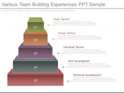 App various team building experiences ppt sample