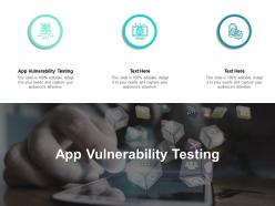 App vulnerability testing ppt powerpoint presentation file microsoft cpb