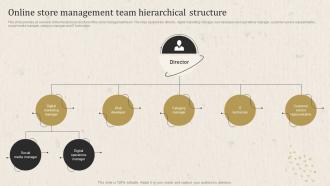 Apparel Business Operational Plan Online Store Management Team Hierarchical Structure