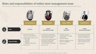 Apparel Business Operational Plan Roles And Responsibilities Of Online Store Management