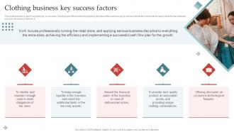 Apparel Business Plan Clothing Business Key Success Factors BP SS