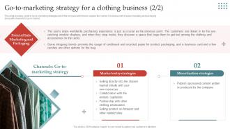 Apparel Business Plan Go To Marketing Strategy For A Clothing Business BP SS Downloadable Ideas