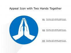 Appeal icon with two hands together
