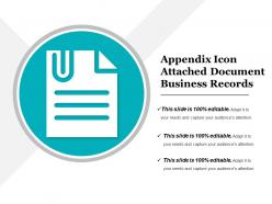 Appendix icon attached document business records