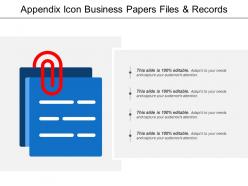 Appendix icon business papers files and records