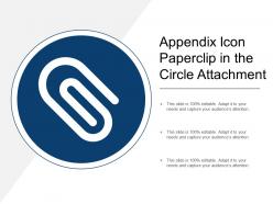 Appendix icon paperclip in the circle attachment