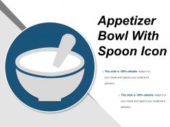 Appetizer bowl with spoon icon