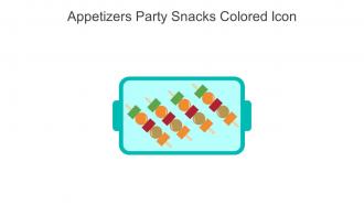 Appetizers Party Snacks Colored Icon In Powerpoint Pptx Png And Editable Eps Format