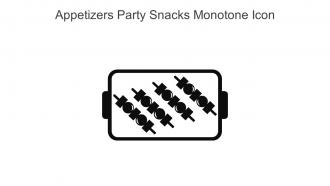 Appetizers Party Snacks Monotone Icon In Powerpoint Pptx Png And Editable Eps Format