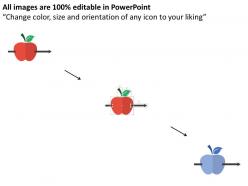 Apple arrow diagram for health and medical flat powerpoint design