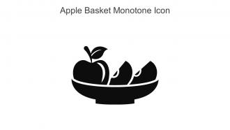 Apple Basket Monotone Icon In Powerpoint Pptx Png And Editable Eps Format