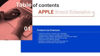 Apple Brand Extension Table Of Contents Ppt Powerpoint Presentation Diagram Images
