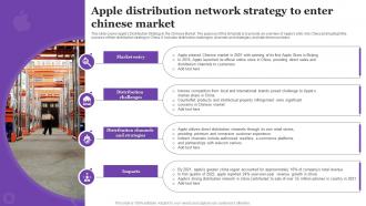 Apple Distribution Network Strategy To Enter Chinese Market