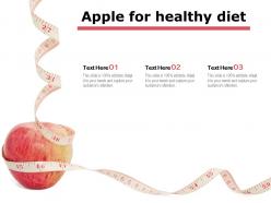 Apple for healthy diet