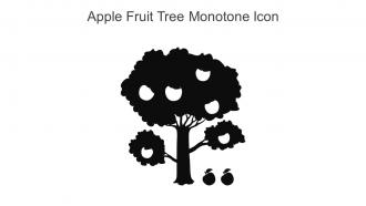 Apple Fruit Tree Monotone Icon In Powerpoint Pptx Png And Editable Eps Format