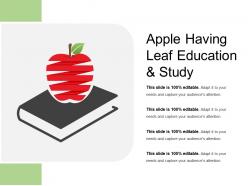 Apple Having Leaf Education And Study