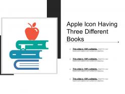 Apple icon having three different books