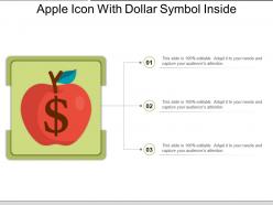 Apple Icon With Dollar Symbol Inside
