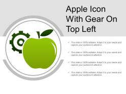 Apple Icon With Gear On Top Left