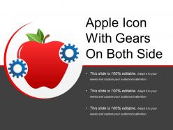 Apple Icon With Gears On Both Side