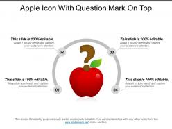 Apple icon with question mark on top