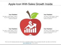 Apple icon with sales growth inside