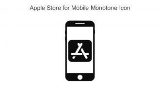 Apple Store For Mobile Monotone Icon In Powerpoint Pptx Png And Editable Eps Format
