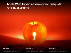 Apple with keyhole powerpoint template and background